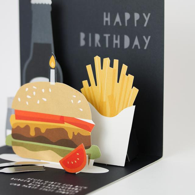 Immagine prodotto Biglietto pop-up - Buon compleanno Burger (1 pz.)