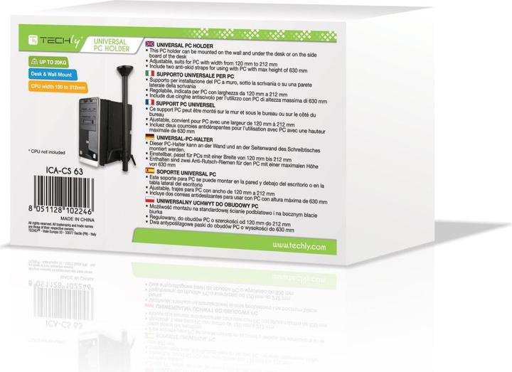 Immagine prodotto Techly ICA-CS 63 Supporto per PC Supporto per CPU montato su tavolo