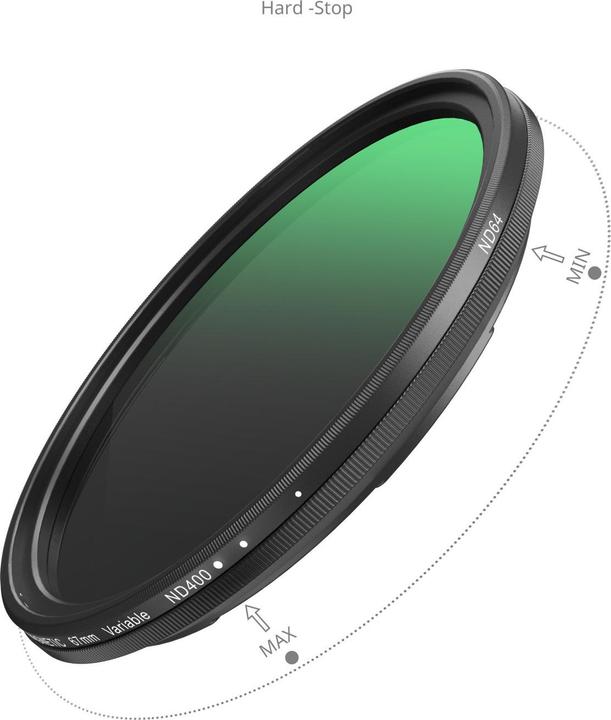 Image du produit SmallRig Magnetic 67mm VND Filter ND64-ND400 (6-9 Stop) 5169 (67 mm, Filtre gris neutre)