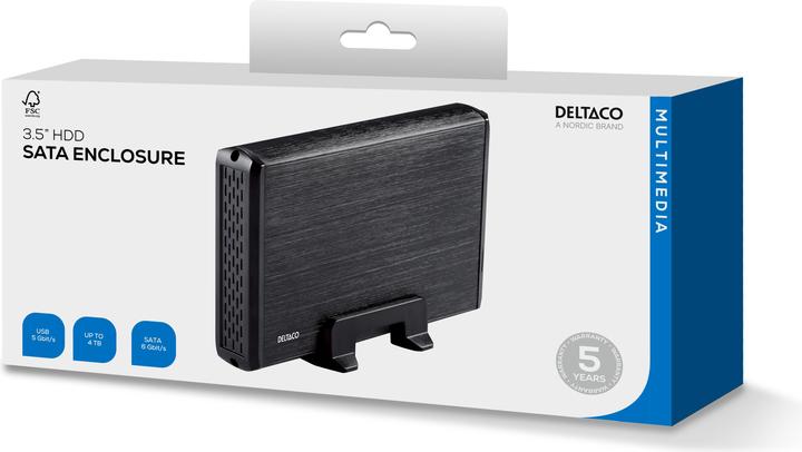 Actual product image Deltaco HDD case SATA 3.5 "USB 3.0, black (3.5")