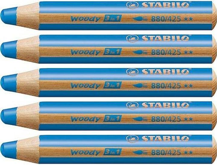 Image du produit STABILO woody 3 en 1 crayon de couleur (Bleu moyen, 1 x)
