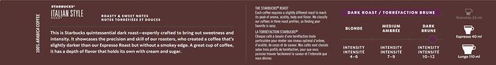 Image du produit Starbucks Italian Style Roast by Nespresso Dark Roasts (10 x Port.)