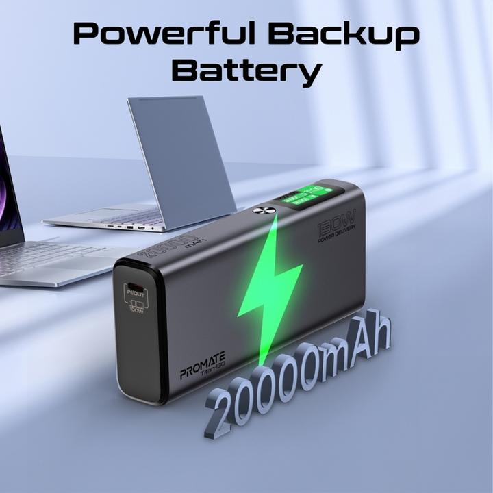 Image du produit ProMate Banque de puissance Titan-130 20000mAh (20000 mAh, 130 W, 72 Wh)
