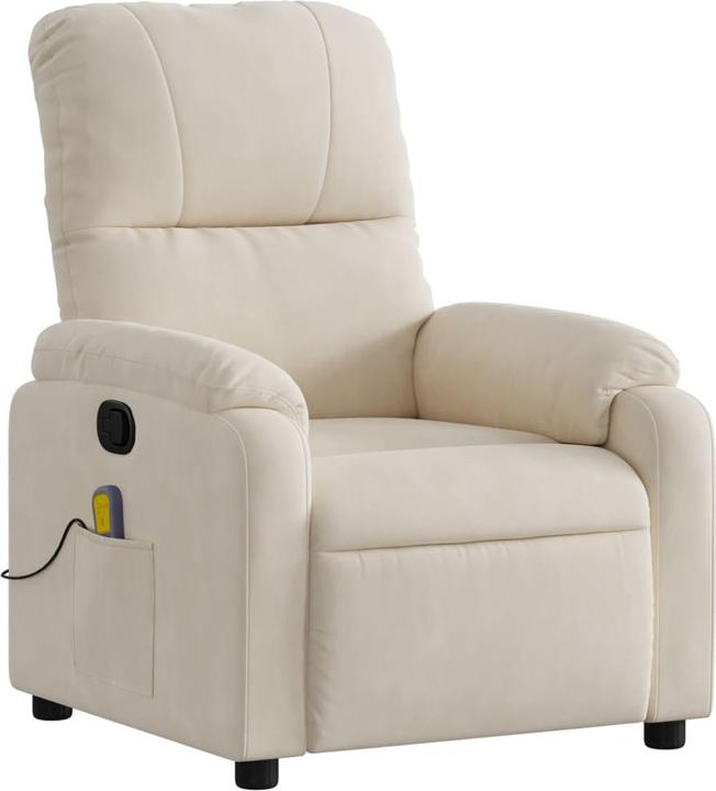 VidaXL Massagesessel Beige Mikrofasergewebe,Farbe: Beige,Material