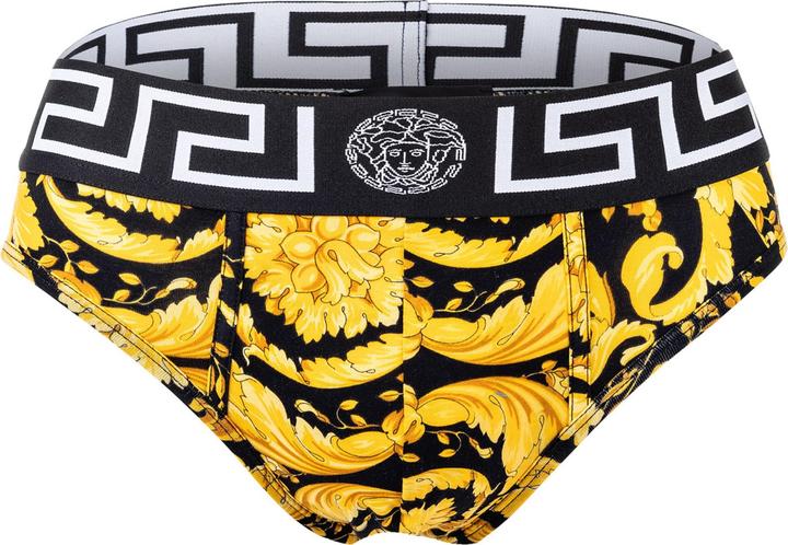 Versace Slip Casual Figurbetont UNDERWEAR JERSEY TOPEKA STRETCH ORGANICO BAROCCO SS92 ALL OVER (M)