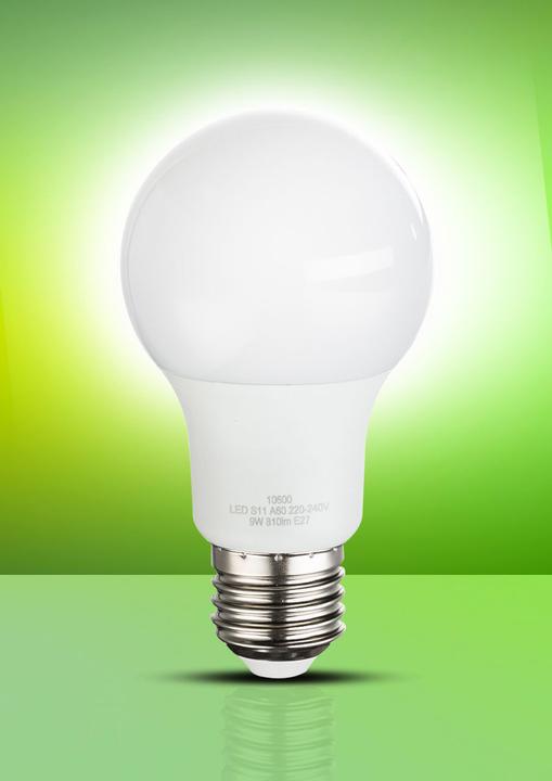 Actual product image Globo LED illuminant aluminum 1xE27 LED (E27, 9 W, 810 lm, 1 x, F)