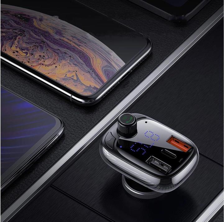 Produktbild Baseus T typed S-13 Bluetooth MP3 car chargerBlack