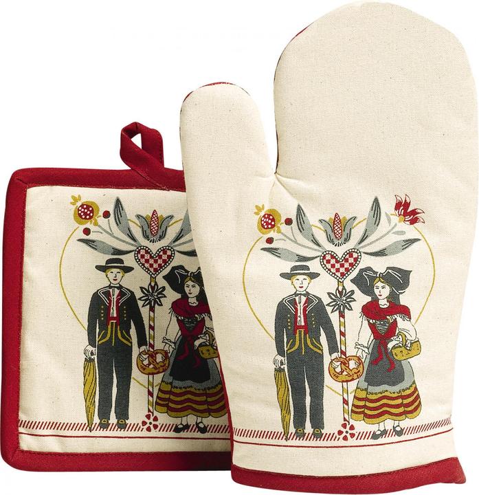 Winkler Boem Set aus Handschuh und Topflappen (Hülle 100% Baumwolle Füllung 100% Füllung Baumwolle)