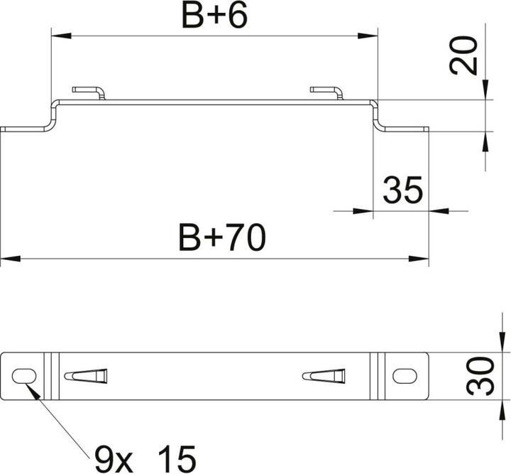 Image du produit OBO Bettermann OBO Support mural hauteur 20 mm, largeur 50 mm galvanisé
