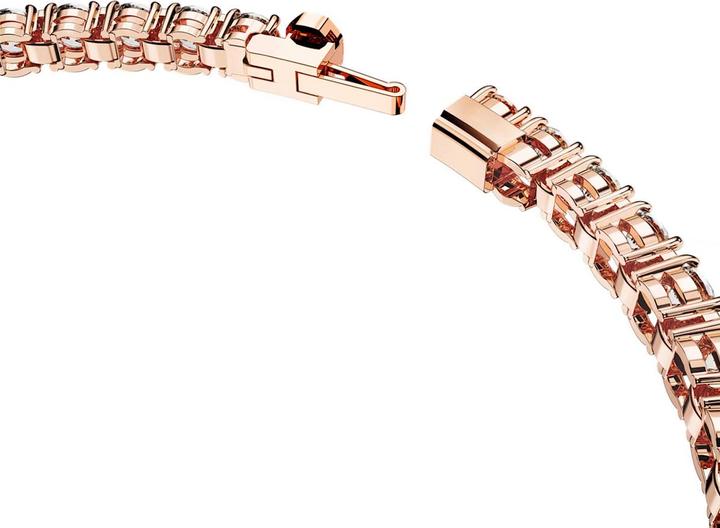 Image du produit Swarovski Matrix Tennis Bracelet rond blanc or rose (17.50 cm, Métal Swarovski)