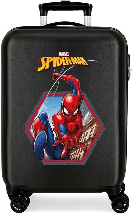 Hartschalenkabinenkoffer, 55 cm Spiderman Geo Schwarz (34 l, Handgepäck (bis 50l))