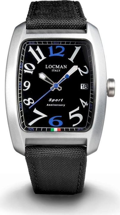 Produktbild Locman Italy Herrenuhr Sport Anniversary schwarz/blau Ref. 0471 (Analoguhr, 37 mm)