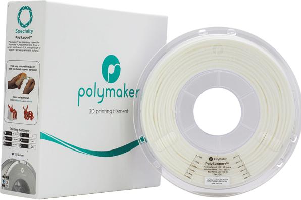 Actual product image Polymaker 70189 - Filament - Polysupport Peel off - white - 750 g (PolySupport, 2.85 mm, 750 g, White)