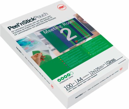 Produktbild GBC PEEL'N STICK POUCH - glänzend (A3, 25 Stück, 75 µm)