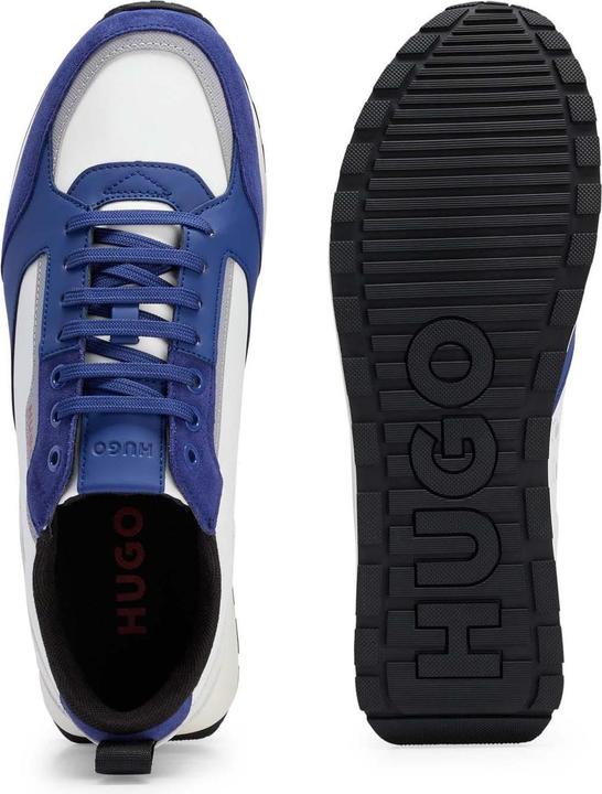 Actual product image HUGO Mens Icelin Suede Panel Running Trainers (39.5)