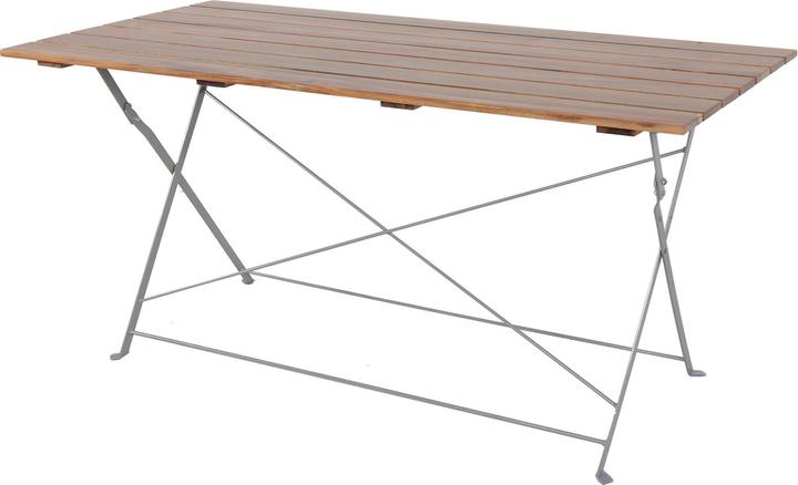 Produktbild Mojawo Biergarten Set Klapptisch + 4 Klappstühle klappbar Stahl Akazieholz 120x70cm (120 cm)