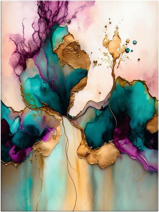 Actual product image Artland Liquid marble and gold U4WF (60 x 80 cm)