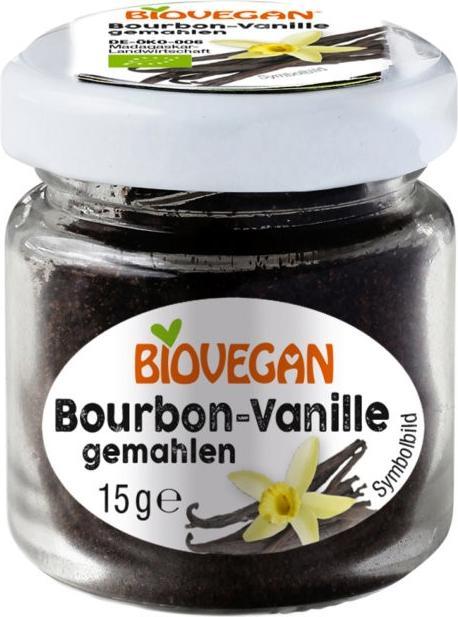 Produktbild Biovegan Bourbon-Vanille gemahlen im Glas Bio (15 g)