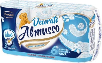 Productafbeelding Almusso Decorato toiletpapier, blauw, 6 rollen (hit) (6 x)