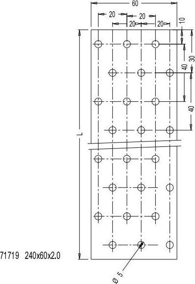 Arras NAIL PLATE 240X60X2.0 CE (1 Stk.)