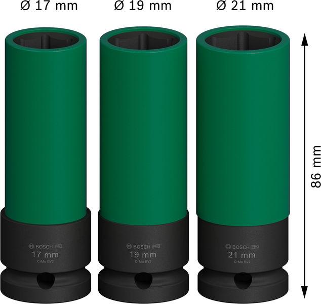 Actual product image Bosch Professional Zubehör PRO Impact (19 mm, 21 mm, 17 mm)