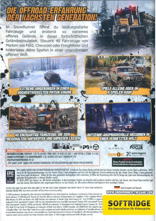 Immagine prodotto astragon SnowRunner (PC, Multilingue)