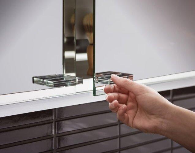 Actual product image Emco asis prestige 2 illuminated mirror cabinet, flush-mounted model, 1015mm, wide left door