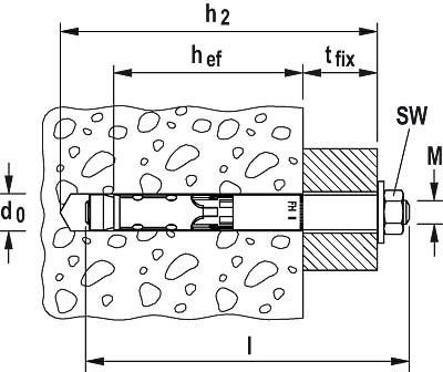 Actual product image Fischer High performance anchor R 88592 FH II 24/ 50 B Galvanised steel (10 pcs.)