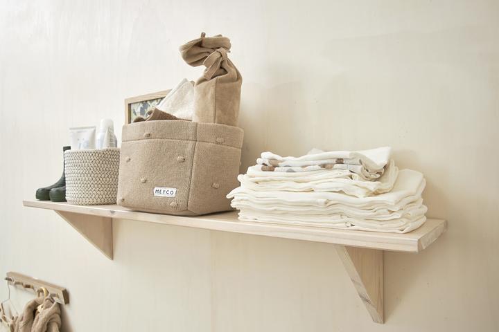Image du produit Meyco Petit panier à langer small Mini Knots sable