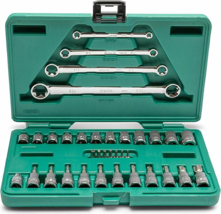 SATA Socket set 1/4"+ 3/8" 35-piece TORX