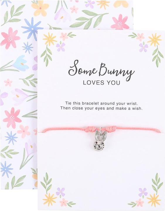 Actual product image Something Different Some Bunny Loves You Rabbit Charm Bracelet (100% synthetic material)