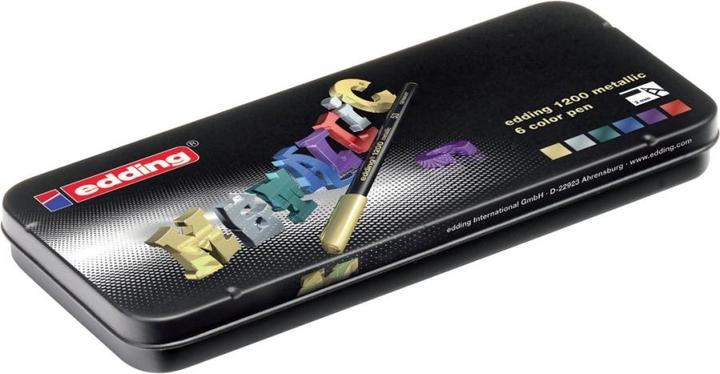 Produktbild Edding Fasermaler 1200 6er-Set (Silber, Violett, Grün, Gold, Blau, Rot, 6 x)