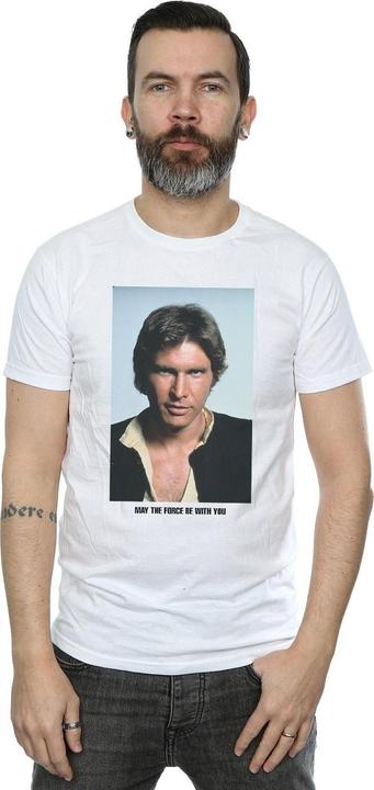 Actual product image Star Wars Mens Han Solo May The Force T-Shirt (M)