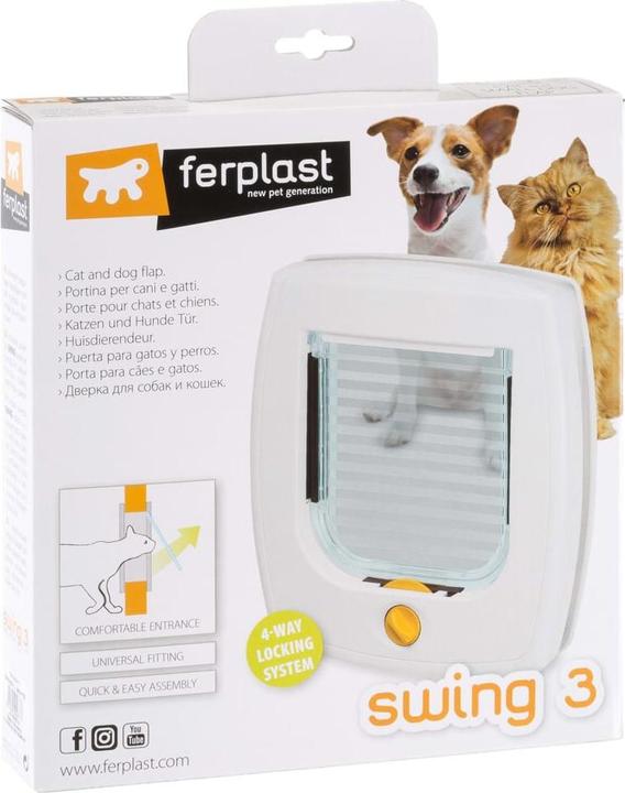 Image du produit Ferplast Chatière Swing 3B 4 voies blanche (Chatière manuelle)
