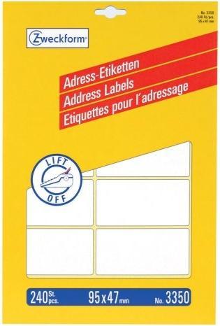 Image du produit Avery Étiquettes d'adresses permanentes Zweckform