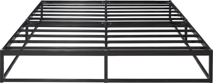 Produktbild En.Casa Metallbett Trerunta mit Matratze 140 x 200 cm Stahl Schwarz (140 x 200 cm)