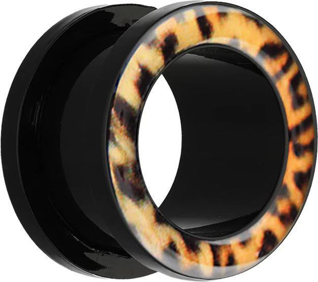 Produktbild Star Piercing Flesh Tunnel mit Leopard (Acryl, ohne Messing)