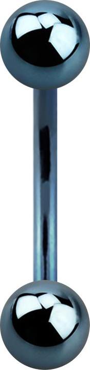 Star Piercing Micro Banane hellblau mit zwei Kugeln (ohne Messing, Chirurgenstahl 316L)