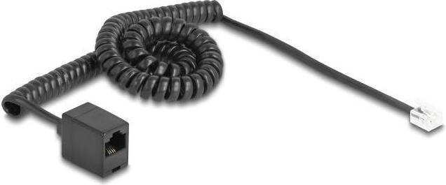 Produktbild Delock Telefonkabel / Spiralkabel RJ11 Stecker zu RJ45 Buchs