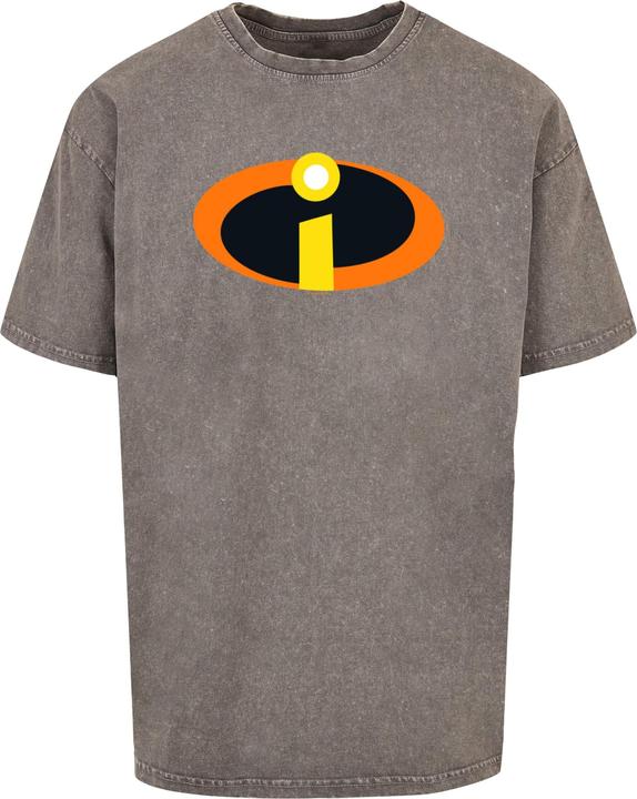 Actual product image Absolute Cult The Incredibles 2 - Costume Logo Acid Washed Oversized Tee - 114289 (4XL)