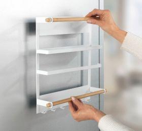 Produktbild Wenko Magnetisches Kchenregal Magna wei/Bambus