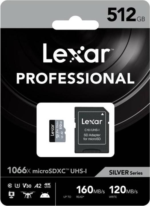 Produktbild Lexar Professional (512 GB, microSDXC, U3, UHS-I)