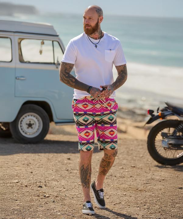 Actual product image Joe Browns Bold Aztec Print Drawerstring Shorts (32)