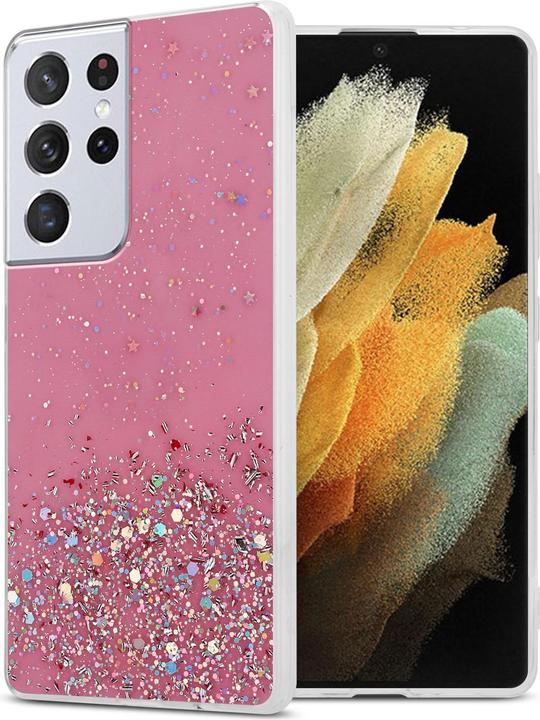 Image du produit Cadorabo Couverture TPU paillettes scintillantes (Samsung Galaxy S21 Ultra)