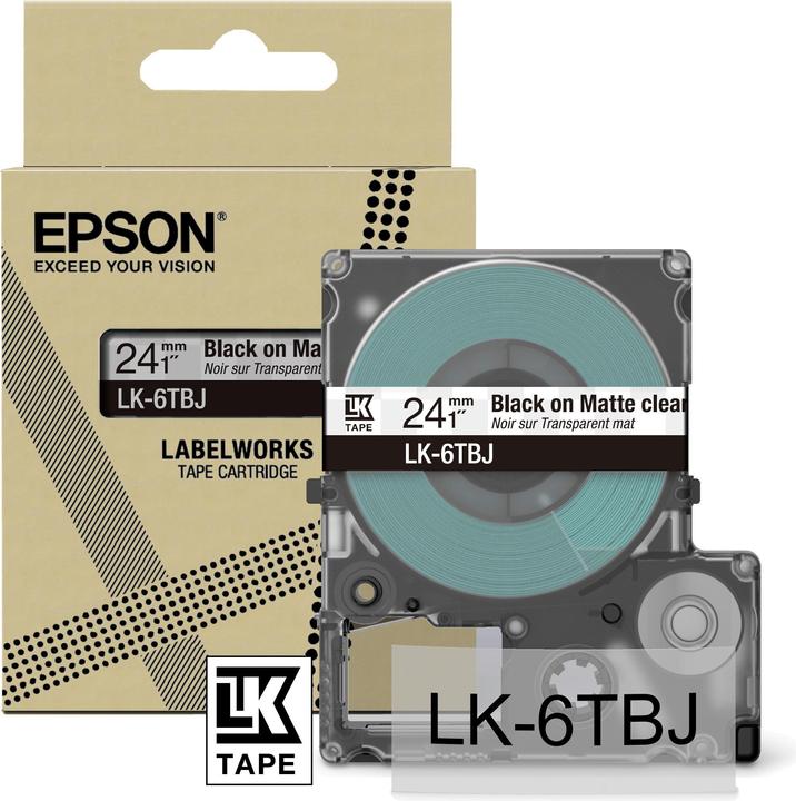 Epson Matte Clear/Black 24mm LK-6TBJ (2.40 cm, Transparent)