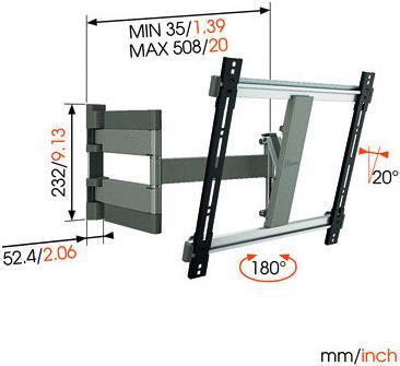 Actual product image Vogels THIN 245, LED/LCD wall bracket (Wall, 55", 18 kg)