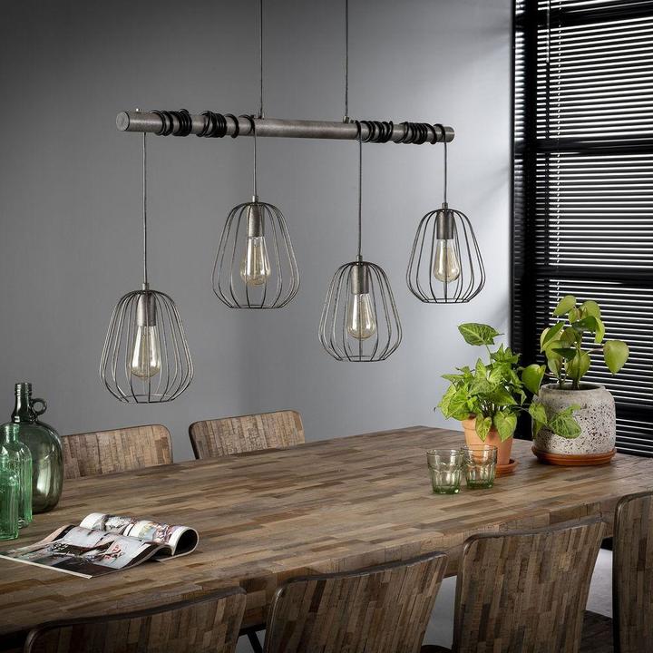 Actual product image famlights Madeleine in metal in silver 4xE27 (E27)