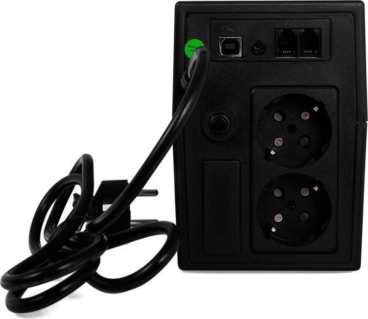 Actual product image GreenCell 600VA 360Wovervoltage protection 230V Black (0.60 VA, 360 W, Line-interactive UPS)
