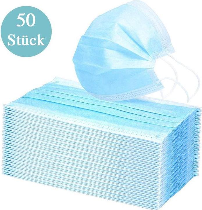 Hermex 50 Stück Hygienemasken Gesichtsmasken Nasenmasken Atemmasken (50 x)
