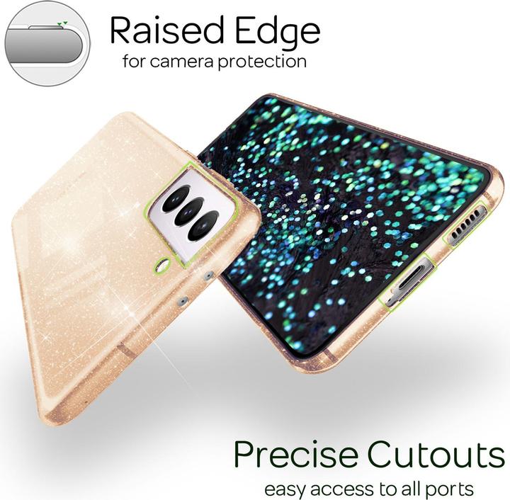Productafbeelding Nalia Het duidelijke geval van de schitteren silicone mobiele telefoon (Samsung Galaxy S22+)